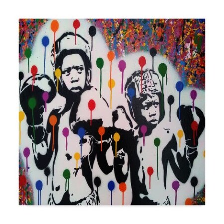 Trademark Fine Art Abstract Graffiti 'Boxer Rainbow Drips' Canvas Art, 24x24 ALI24214-C2424GG